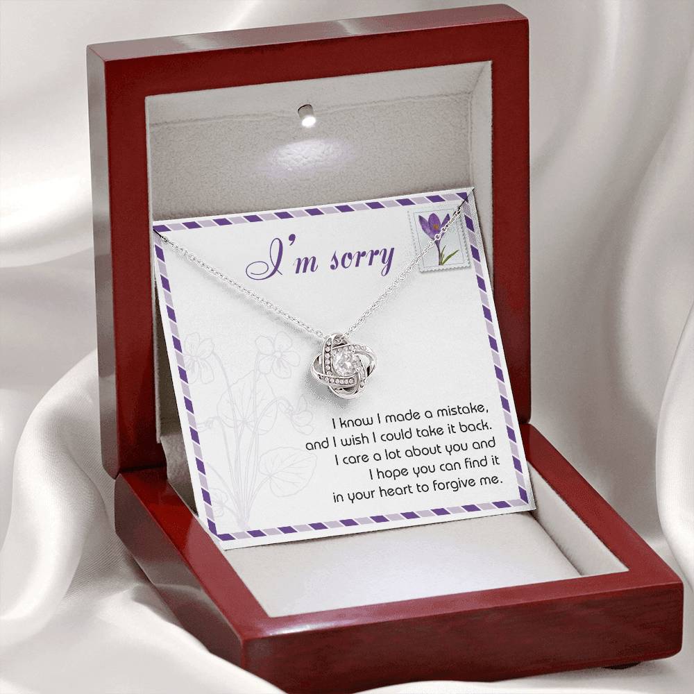 Sorry - Take It Back - Love Knot Necklace