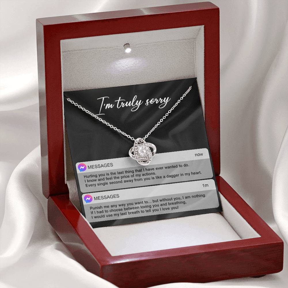 Sorry - Away From You - Love Knot Necklace
