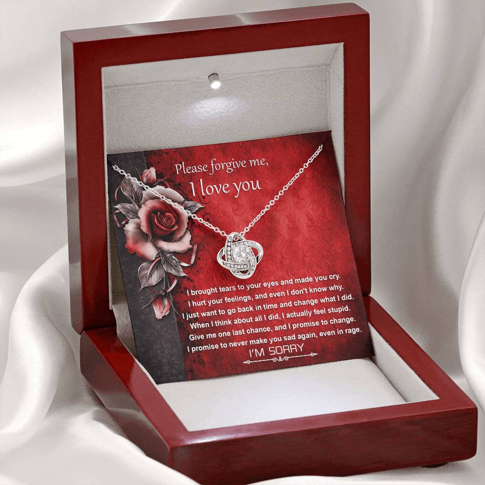 Sorry - One Last Chance - Love Knot Necklace