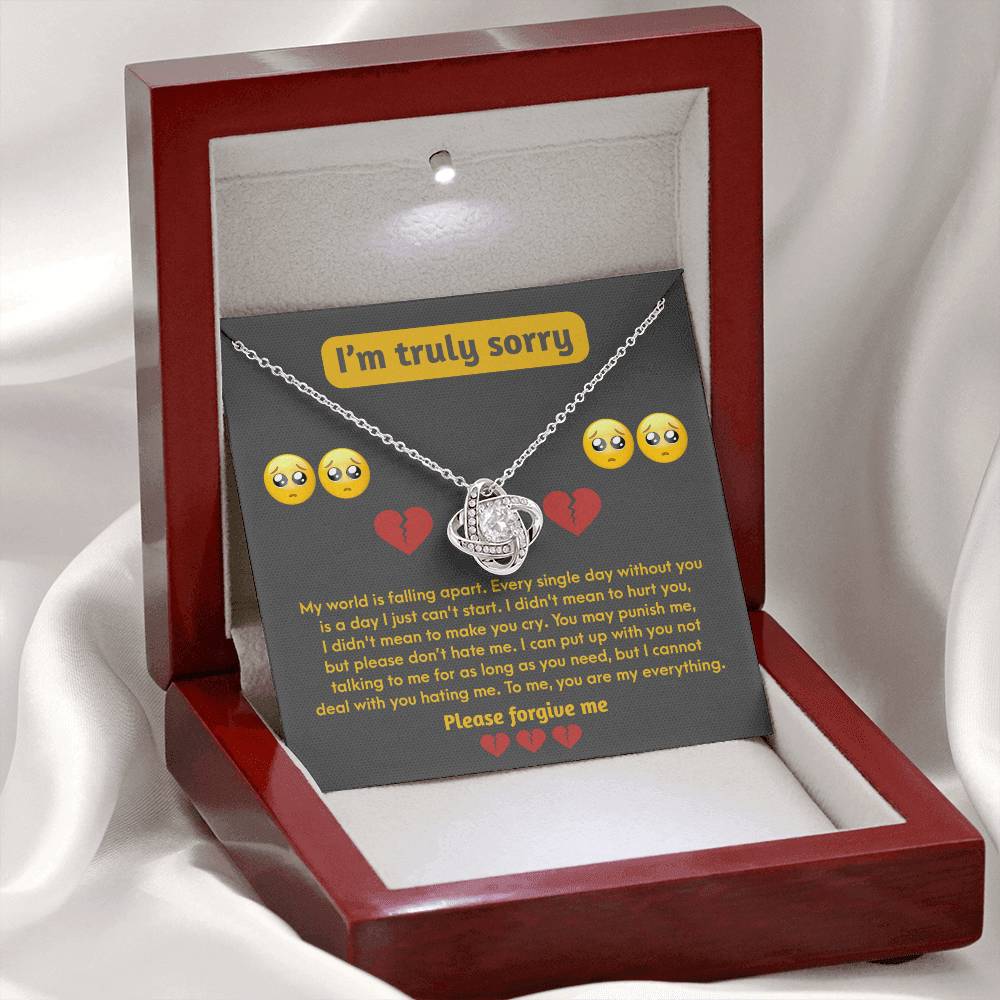 Sorry - Make You Cry - Love Knot Necklace