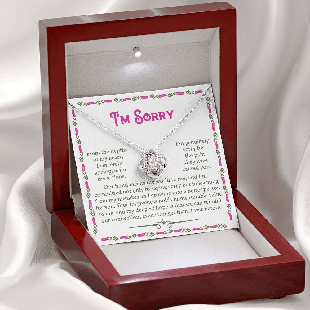 Sorry - A Better Person - Love Knot Necklace