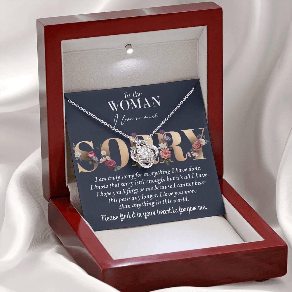 Sorry - Bear This Pain - Love Knot Necklace