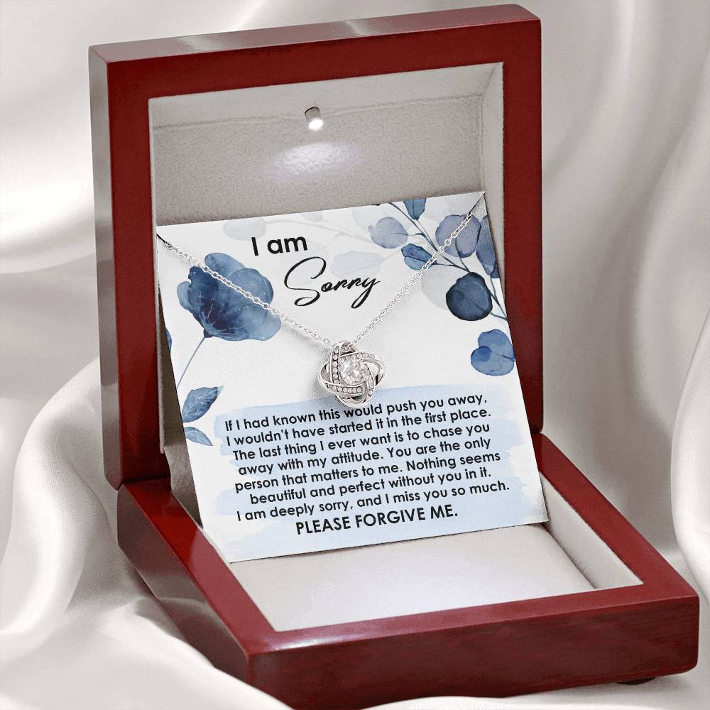 Sorry - Push You Away - Love Knot Necklace