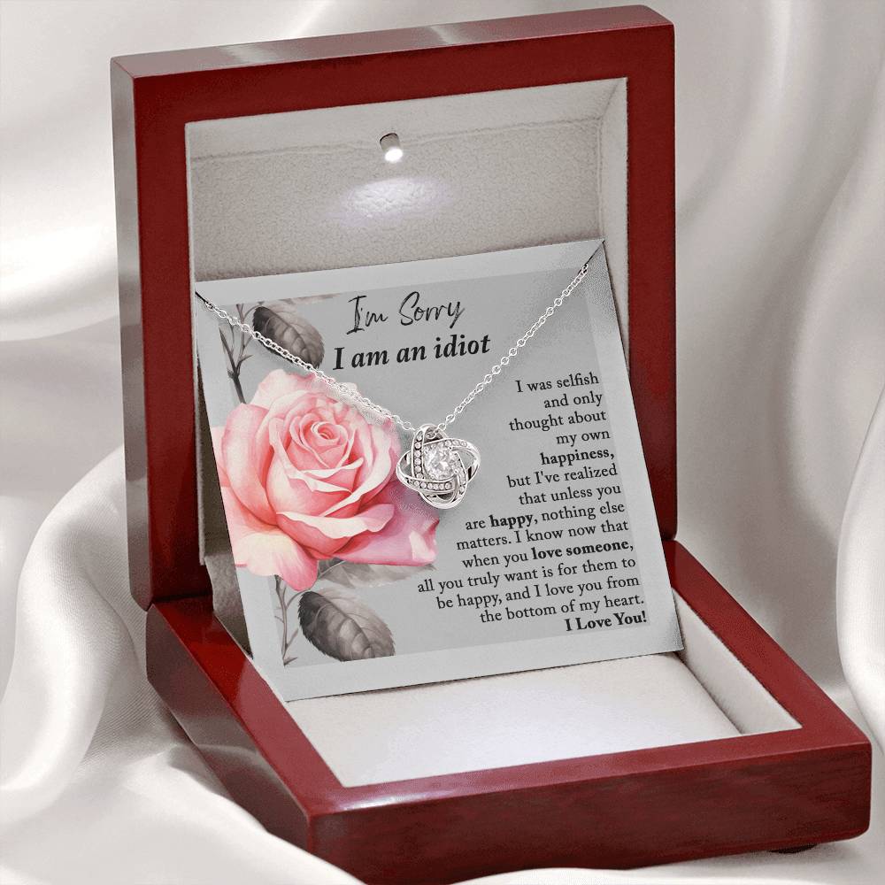Sorry - Love Someone - Love Knot Necklace