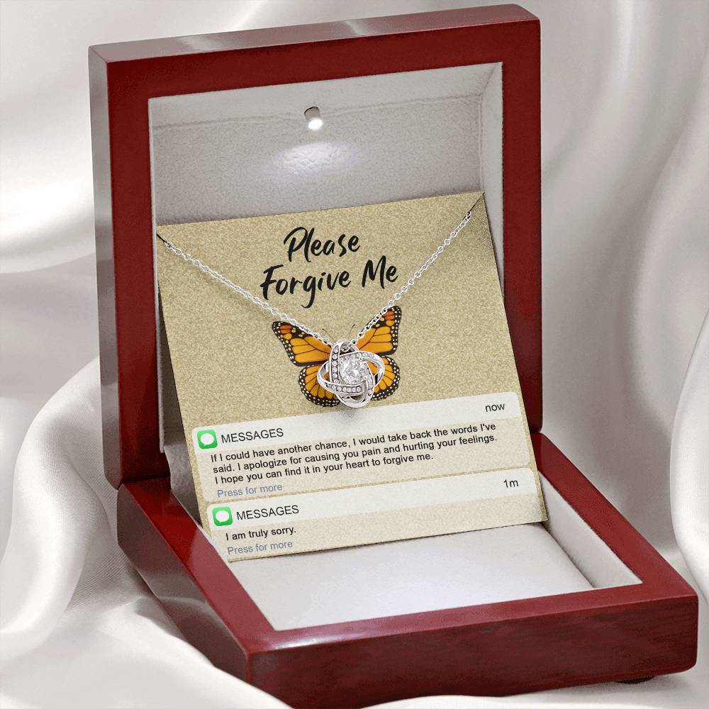 Sorry - In Your Heart - Love Knot Necklace