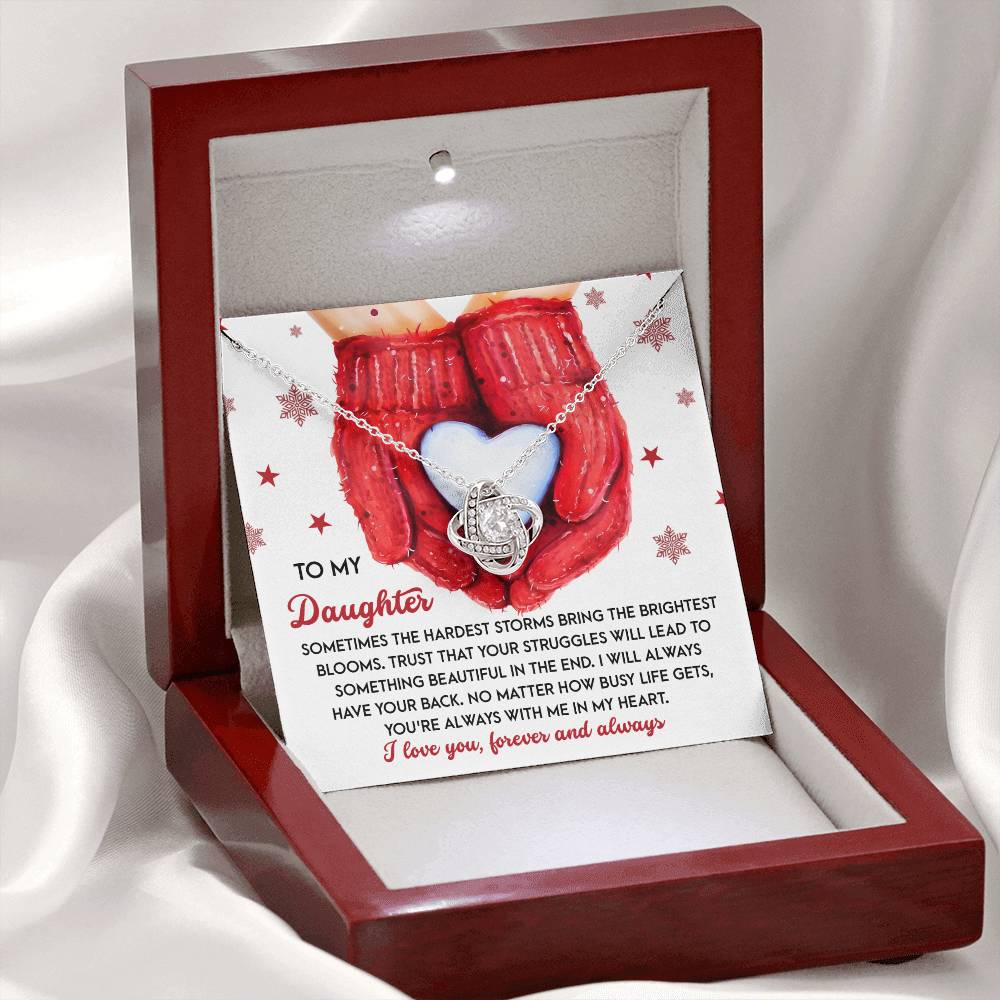 Daughter - In My Heart - Love Knot Necklace