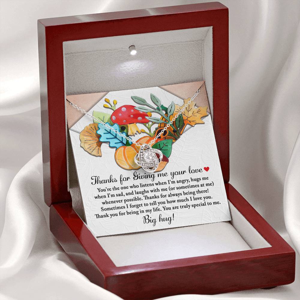 Thanksgiving - Big Hug - Love Knot Necklace