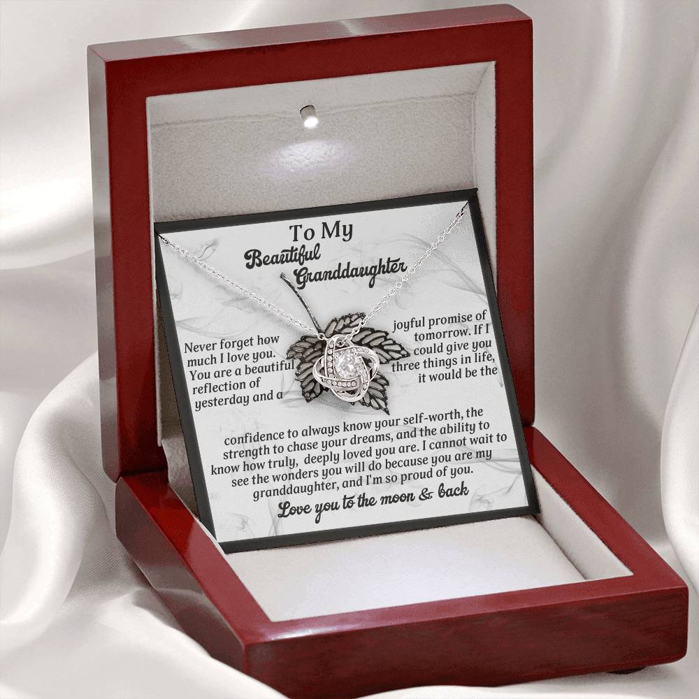 Granddaughter - Deeply Loved - Love Knot Necklace