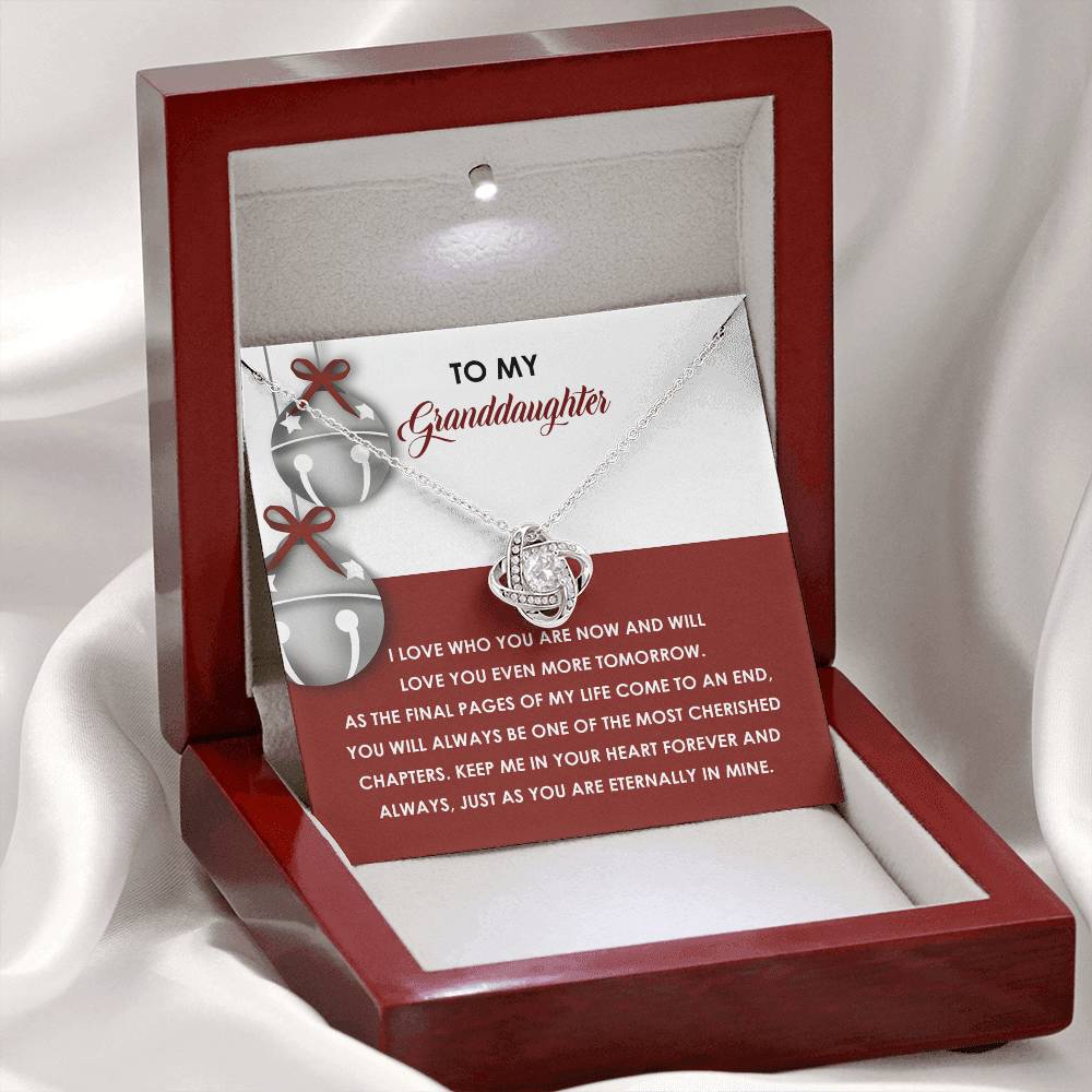 Granddaughter - To An End - Love Knot Necklace