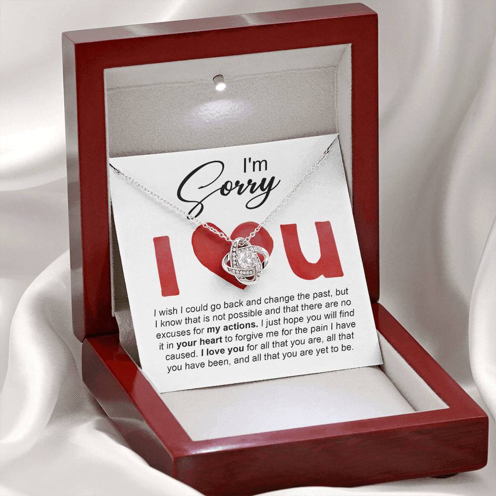 Sorry - Change The Past - Love Knot Necklace