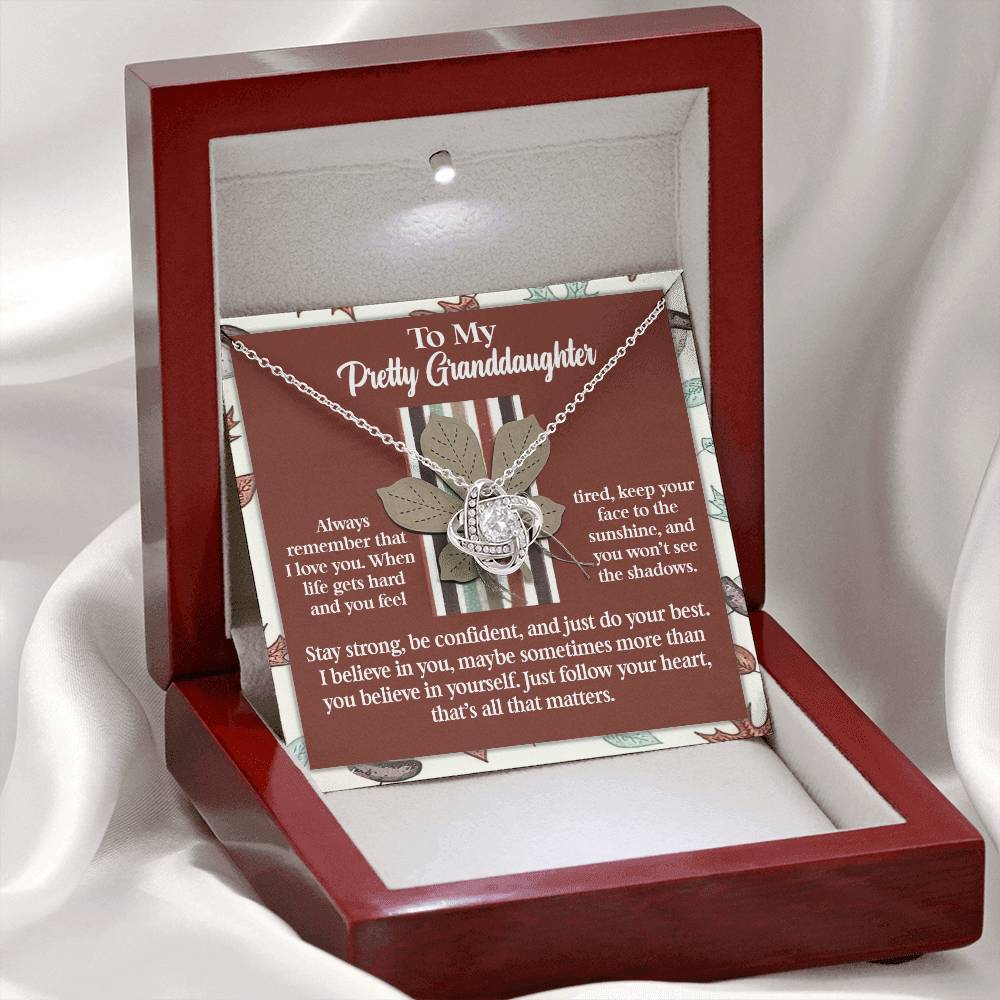 Granddaughter - See The Shadows - Love Knot Necklace