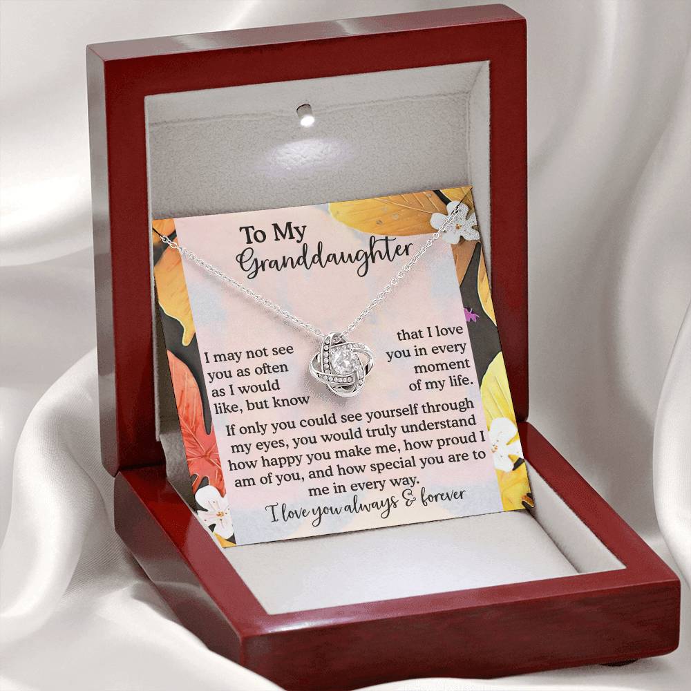 Granddaughter - In Every Way - Love Knot Necklace