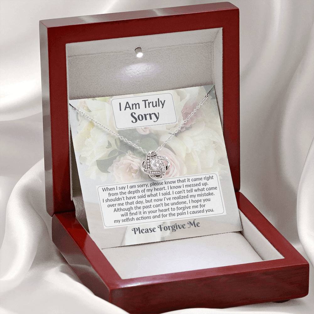 Sorry - What I Said - Love Knot Necklace