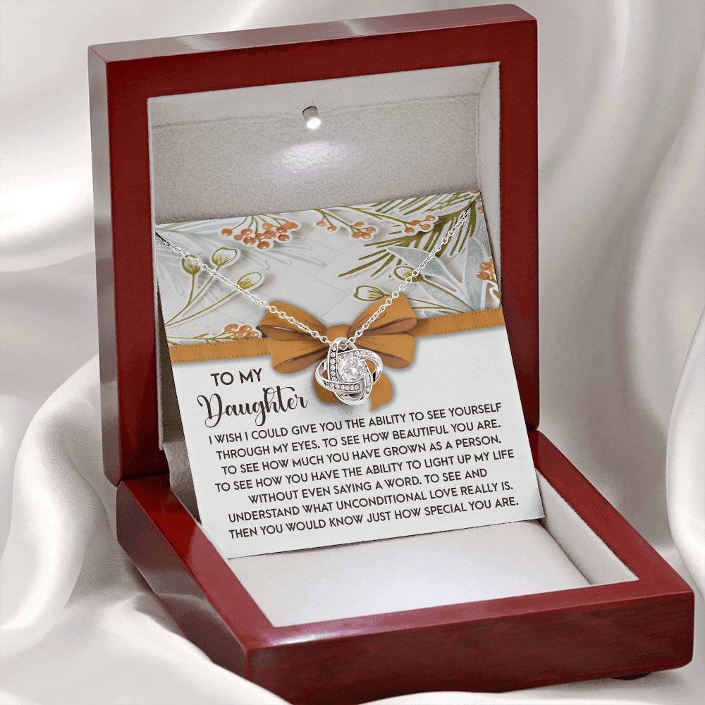 Daughter - Saying A Word - Love Knot Necklace
