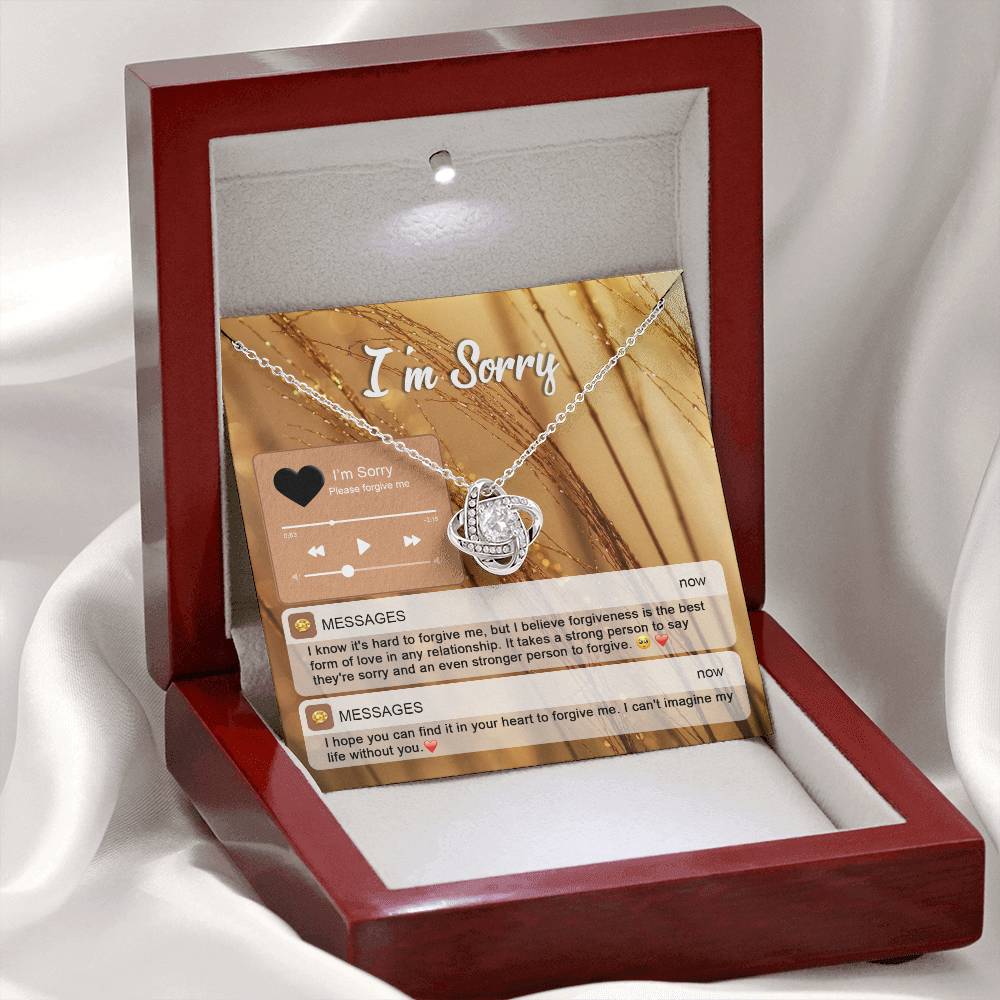 Sorry - Person To Forgive - Love Knot Necklace