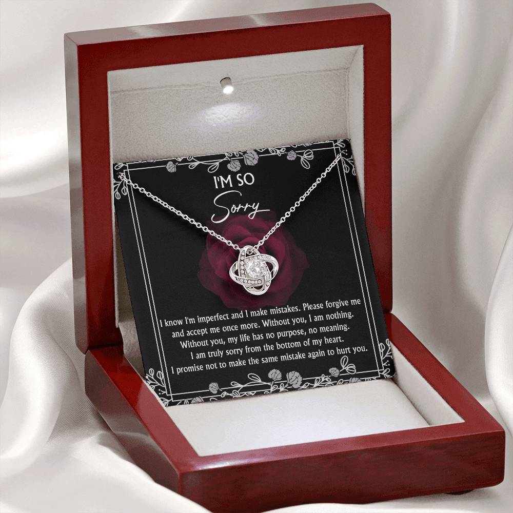 Sorry - I Am Nothing - Love Knot Necklace