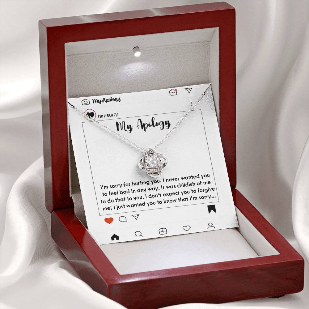Sorry - My Apology - Love Knot Necklace