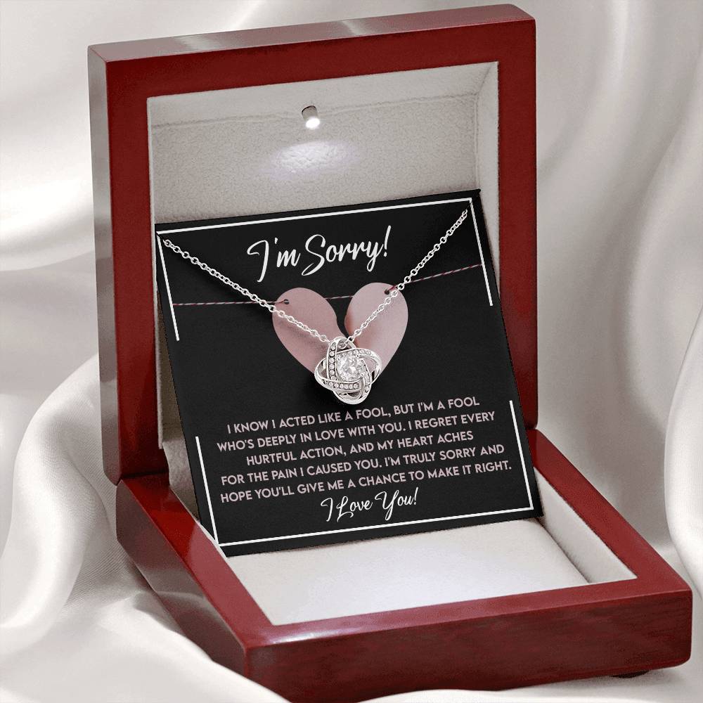 Sorry - Deeply In Love - Love Knot Necklace