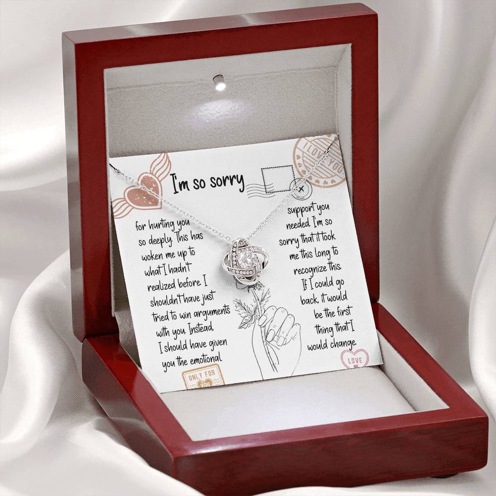 Sorry - Emotional Support - Love Knot Necklace