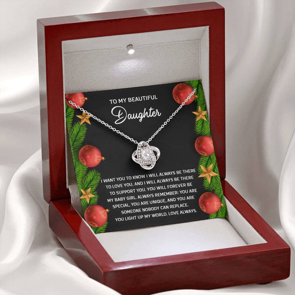 Daughter - Nobody Can Replace - Love Knot Necklace