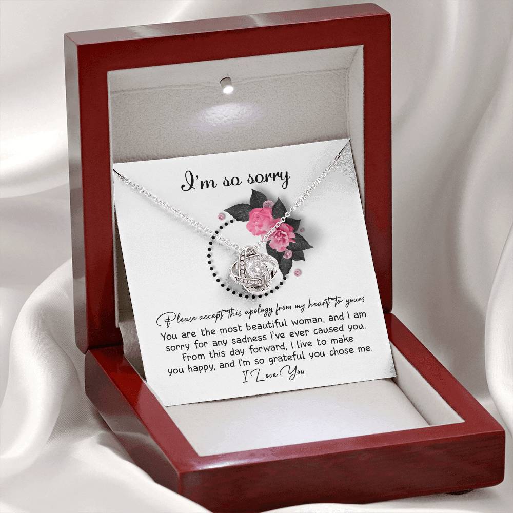 Sorry - Make You Happy - Love Knot Necklace