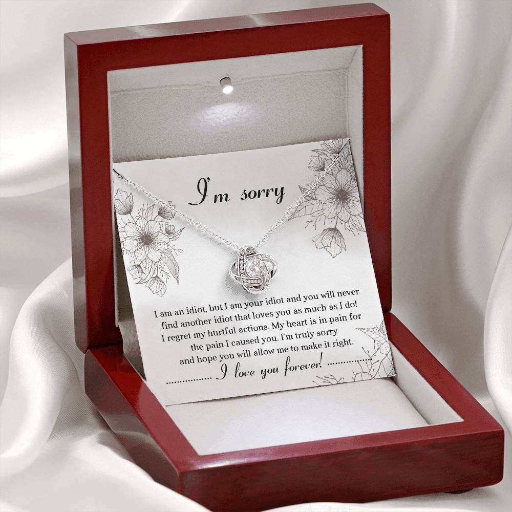 Sorry - For The Pain - Love Knot Necklace