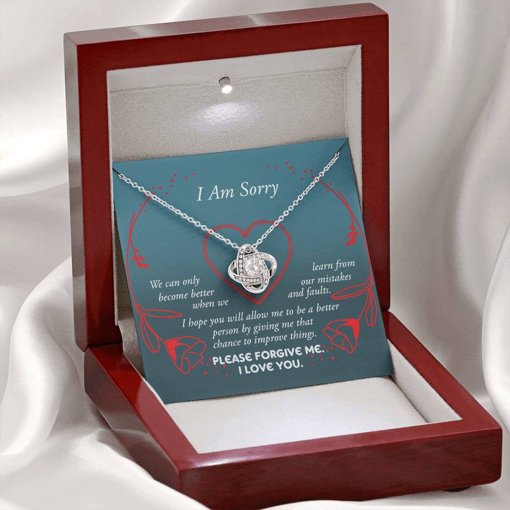 Sorry - Mistakes And Faults - Love Knot Necklace