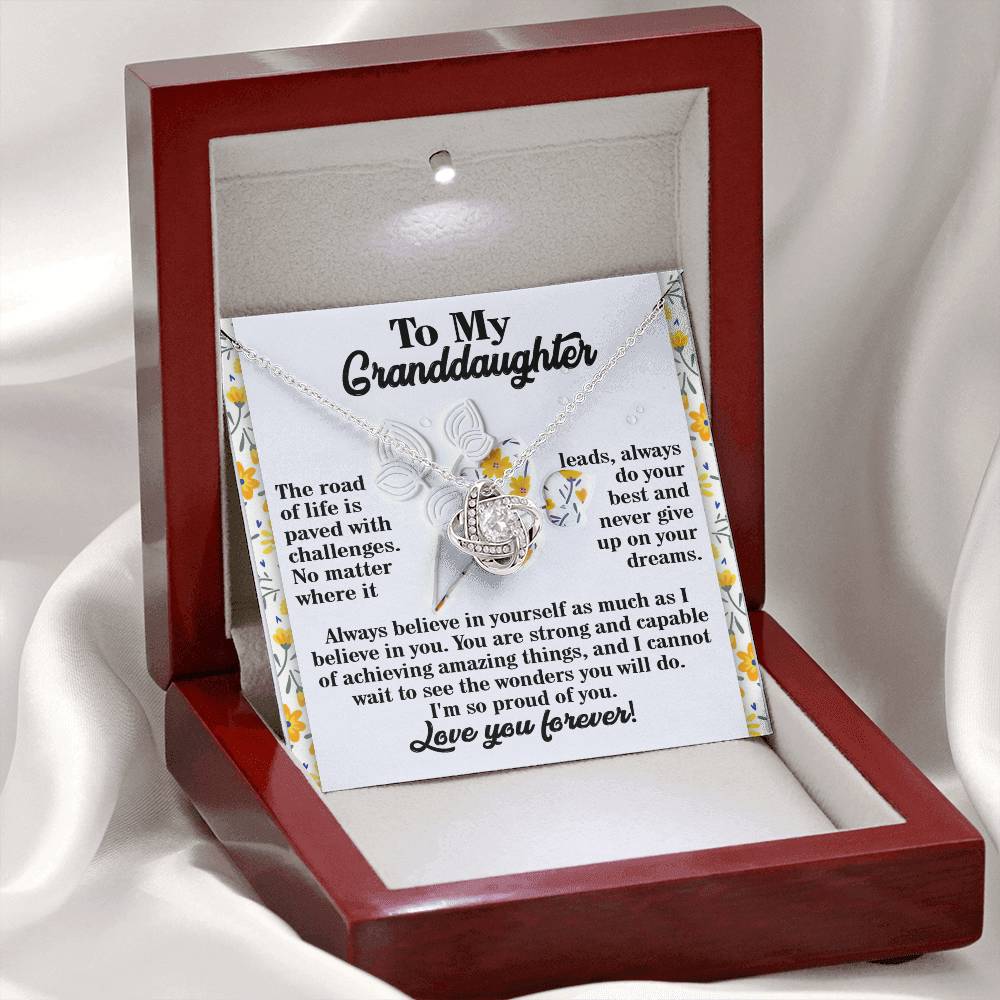 Granddaughter - On Your Dreams - Love Knot Necklace
