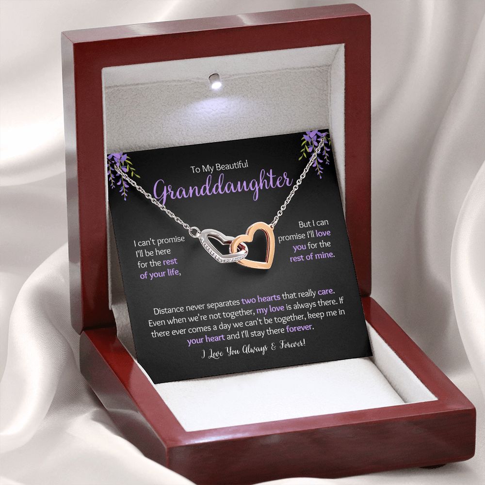My Beautiful Granddaughter - Two Hearts - Interlocking Hearts