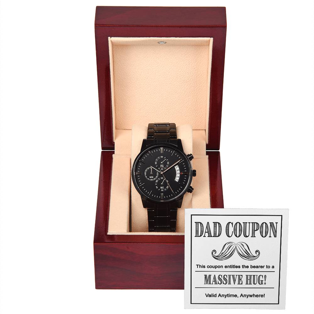 Dad - Massive Hug - Metal Chronograph Watch