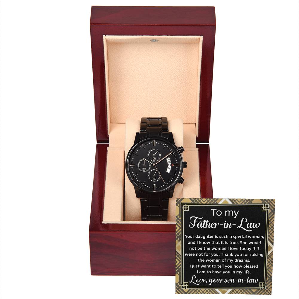 Father-In-Law - For You - Metal Chronograph Watch