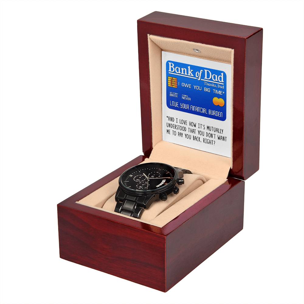 Dad - Bank Of Dad - Metal Chronograph Watch