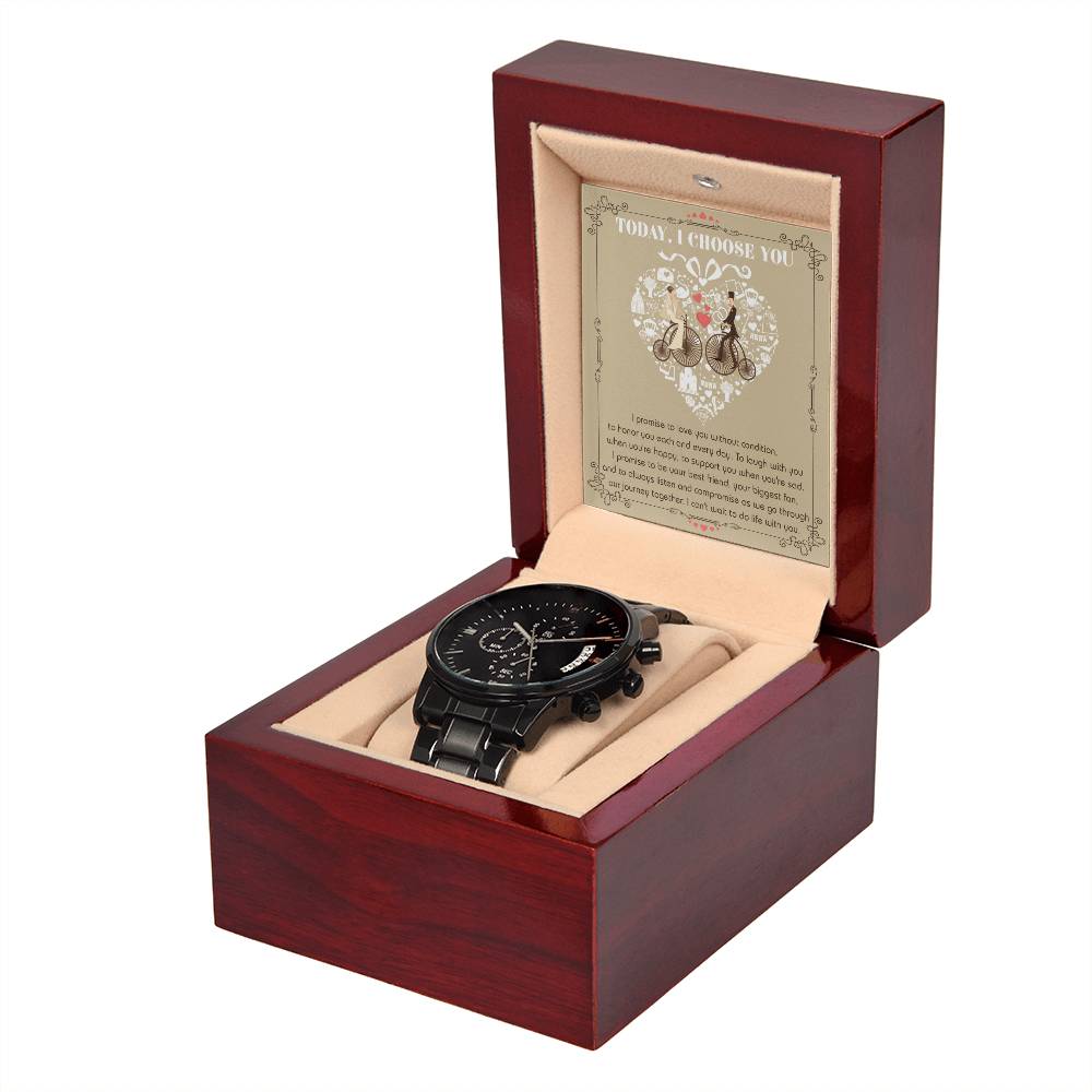 Husband - I Choose You - Metal Chronograph Watch