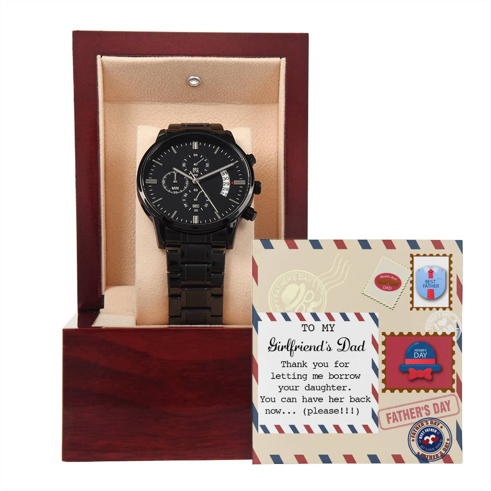 Girlfriend's Dad - Have Her Back - Metal Chronograph Watch