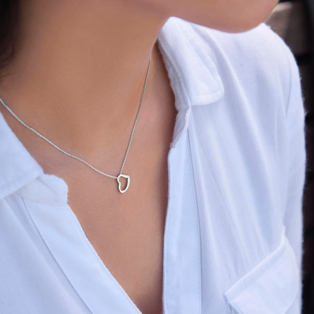 To The World's Best Hockey Daughter - Delicate Heart Necklace