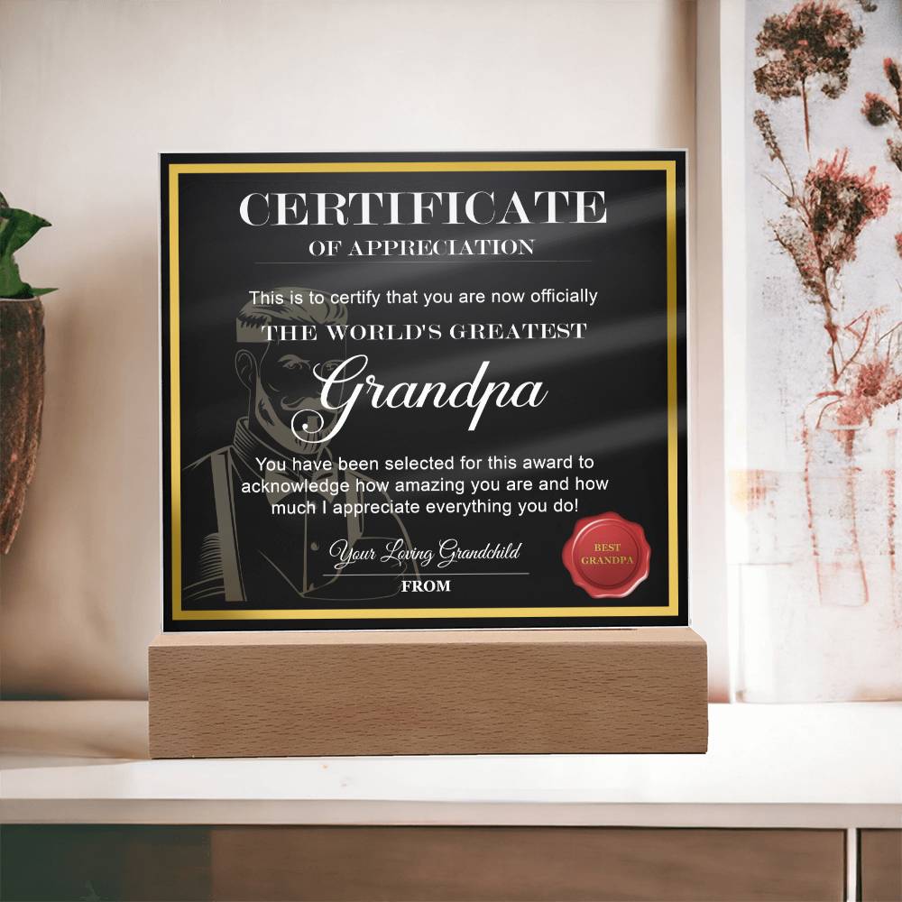 Grandpa - World's Greatest Grandpa - Acrylic