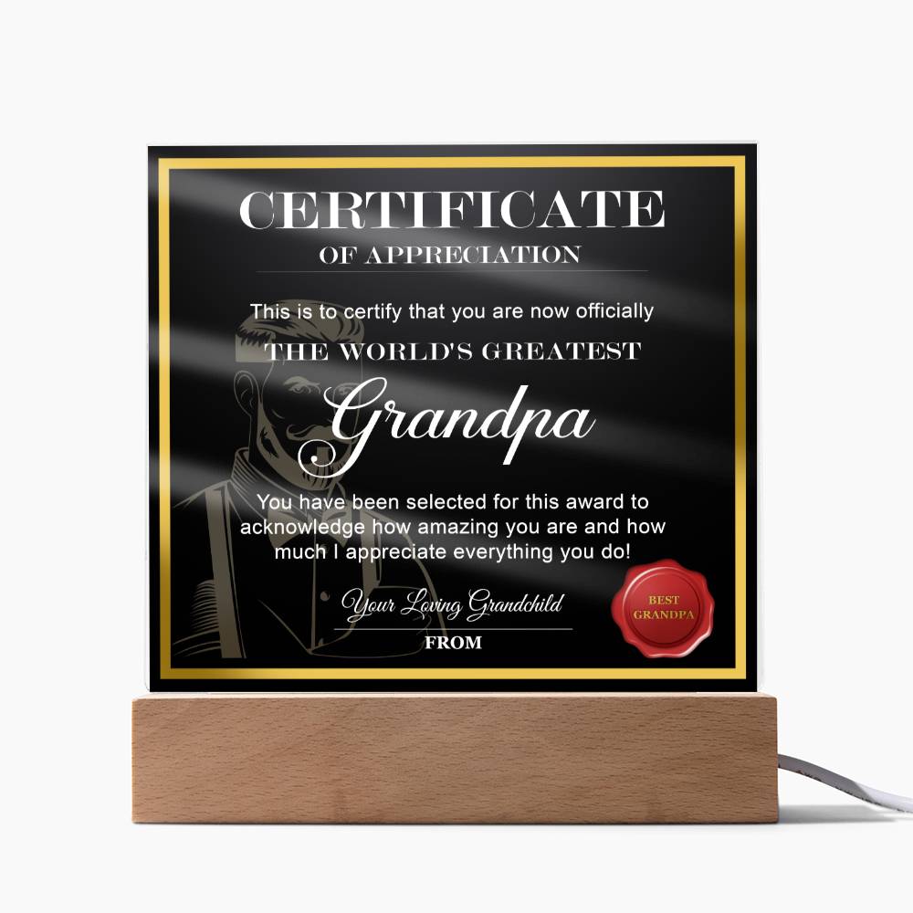 Grandpa - World's Greatest Grandpa - Acrylic