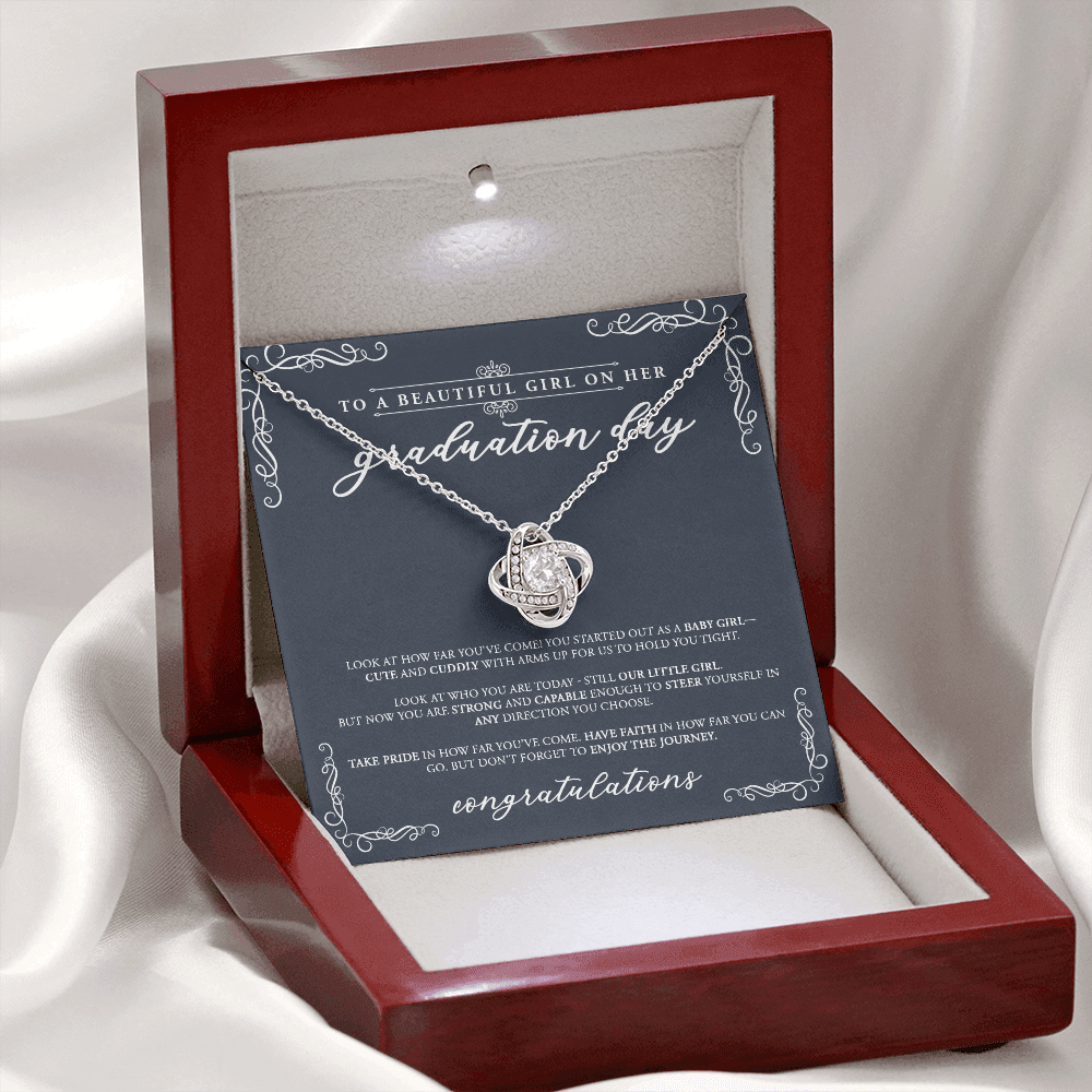 To A Beautiful Girl On Her Graduation Day - Love Knot Necklace