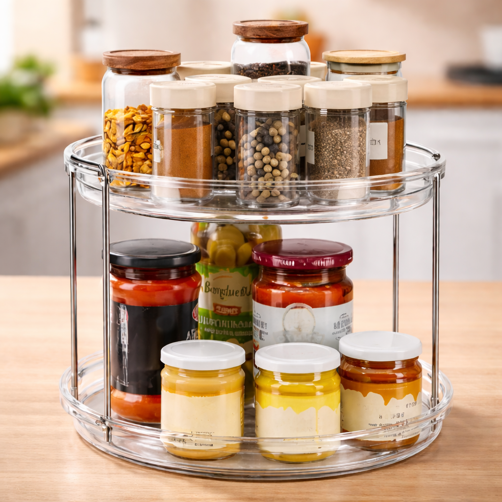 Lazy Susan Organizer Cabinet Turntable Storage