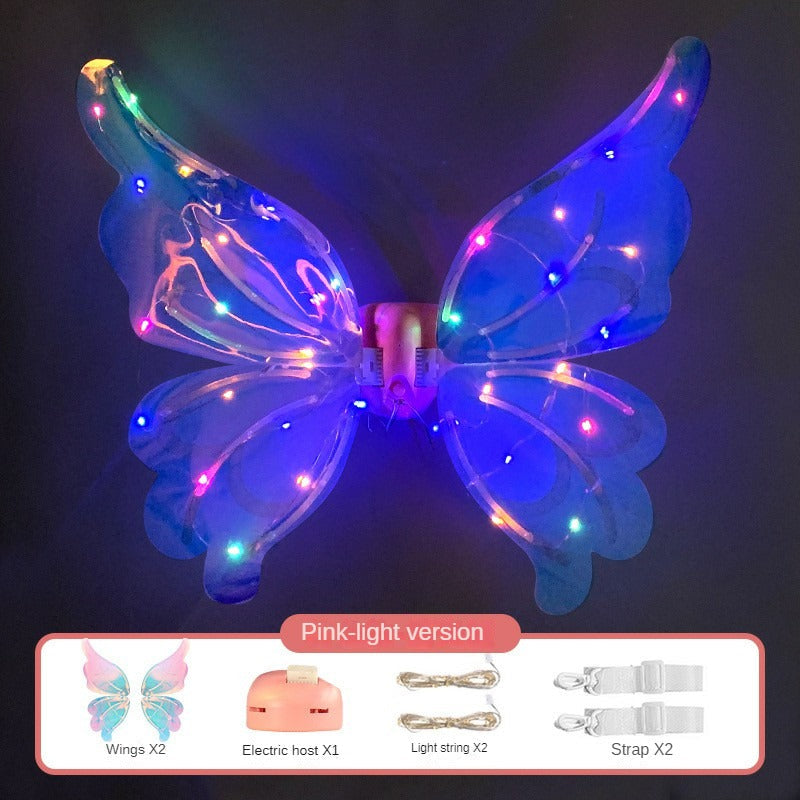 ShimmerFly Light-Up Butterfly Wings – Rechargeable LED Color-Changing Wings with Music & Motion for Kids & Adults, Festival & Costume Wear