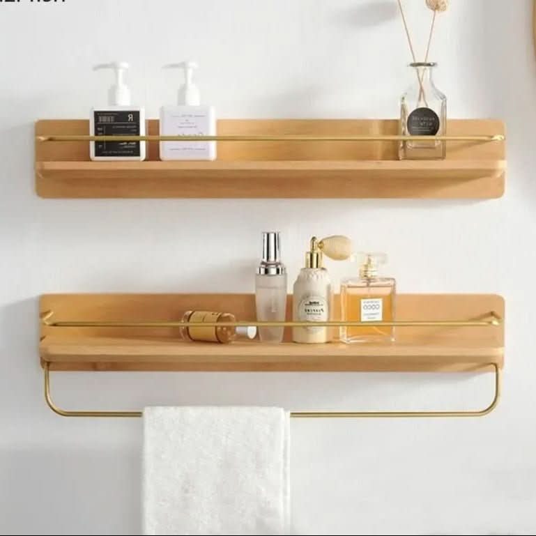 BAMBOORA – Bamboo Wall-Mounted Coat Rack with Shelf for Smart Storage