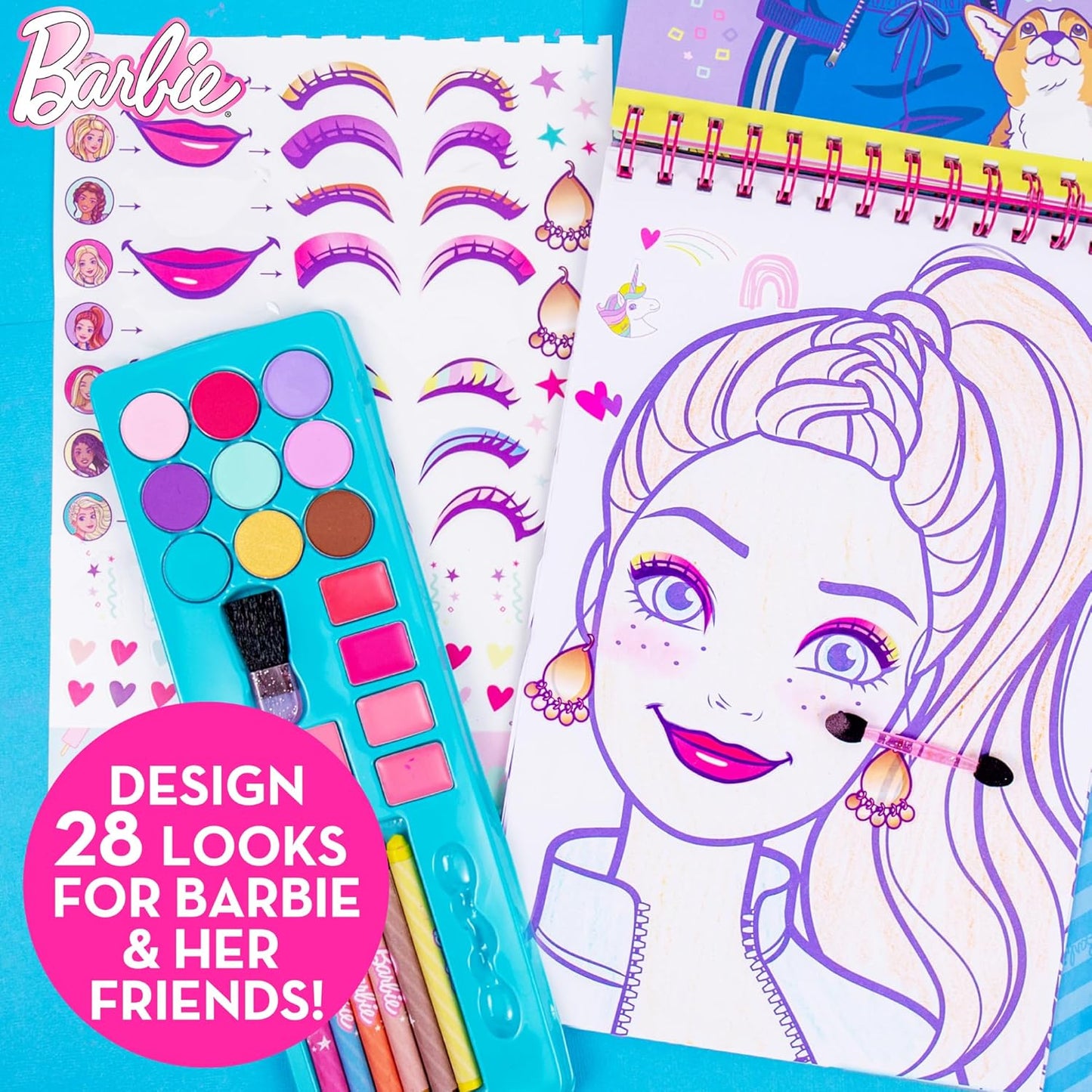 Barbie Style Studio Book – 130+ Stencils, 180+ Stickers & Pretend Makeup Magic! plush toy – Auraplush™