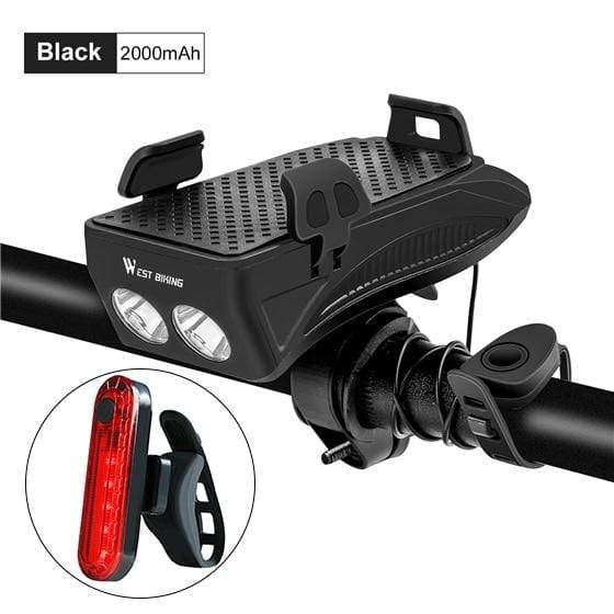 Multi-function Bike Light With Phone Holder