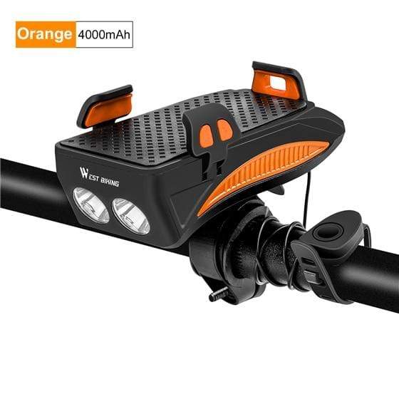 Multi-function Bike Light With Phone Holder
