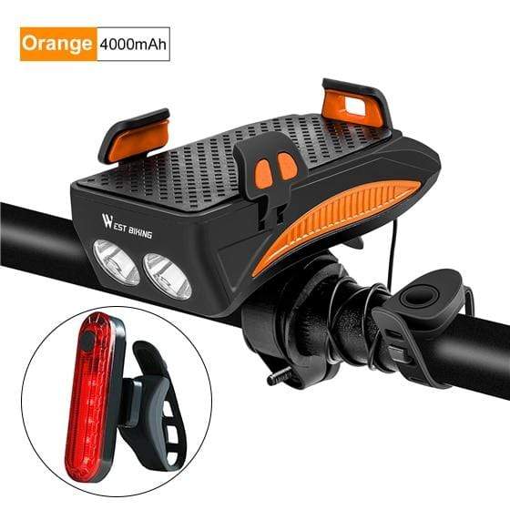 Multi-function Bike Light With Phone Holder