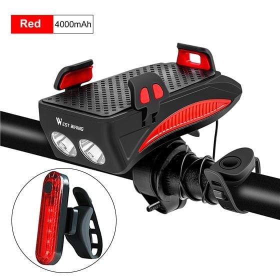 Multi-function Bike Light With Phone Holder