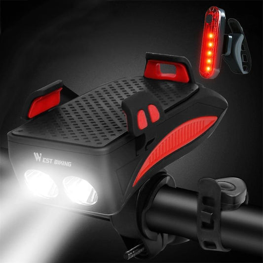 Multi-function Bike Light With Phone Holder