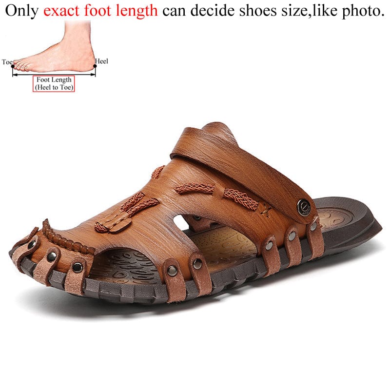 Flat Leather Summer Sandals