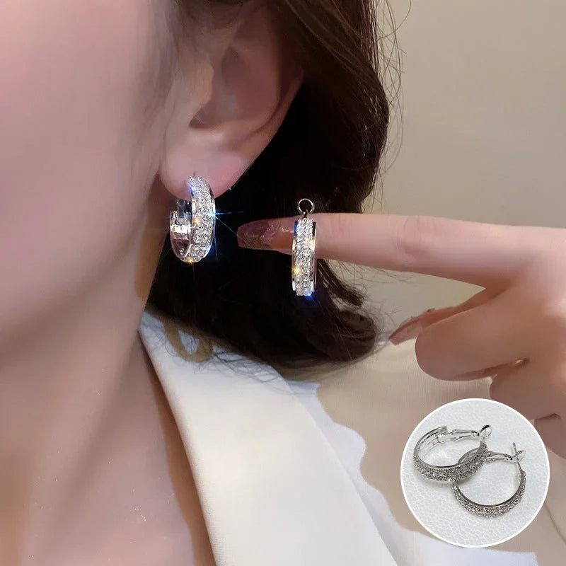 Sparkling Small Hoop Earrings