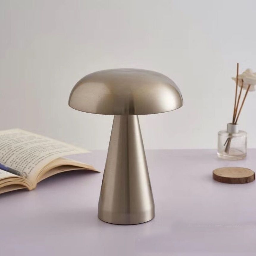 Rechargeable Mushroom Cordless Table Lamp with 3-Color Touch Sensor